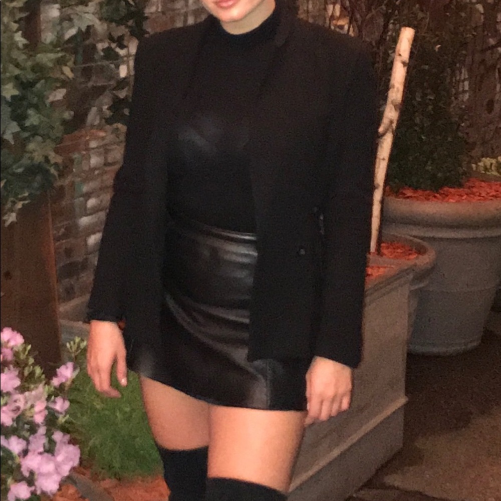 AllSaints leather mini skirt